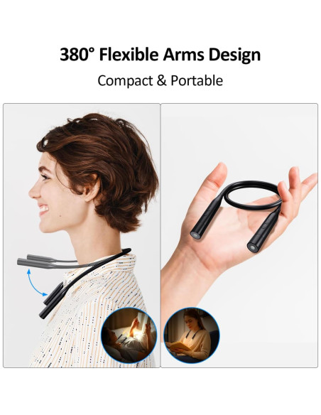 Luz de Cuello Recargable LED Sichuansheng - 3 Brillos, 3 Colores