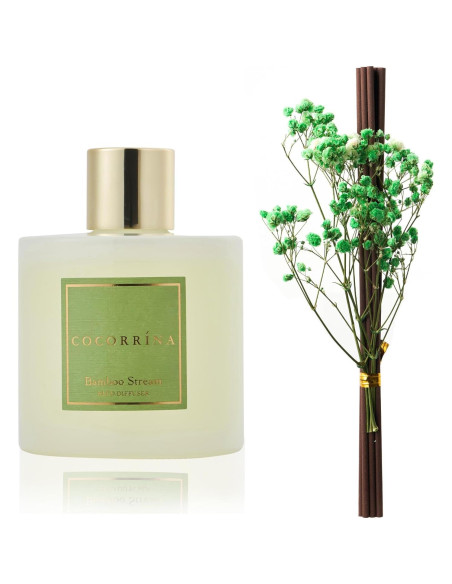 Difusor Aromático Cocorrína Bamboo Stream 198 ml con 8 Varillas
