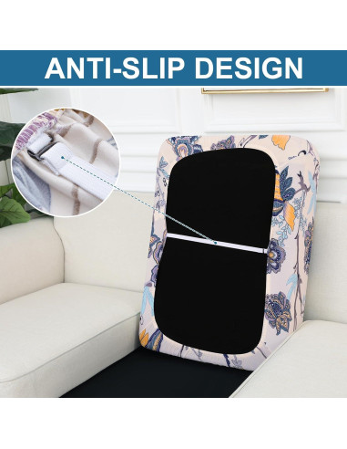 Fundas de Cojín Sofá Smiry Beige, Lavables y Antideslizantes