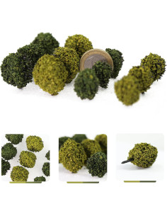 Arbustos Miniatura Evemodel para Juegos de Guerra - 24 Piezas 2