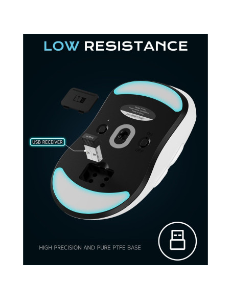 Ratón Gaming Inalámbrico VGN F1 Pro - 49g, 26K DPI, 6 Botones