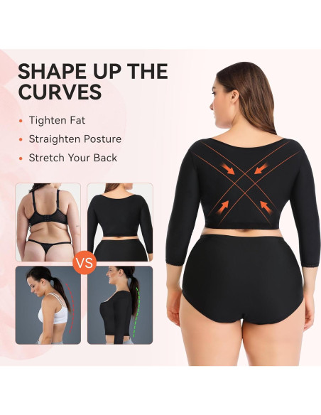 Faja de Brazo Plus Size Woahee para Mujer - Moldeadora 3/4