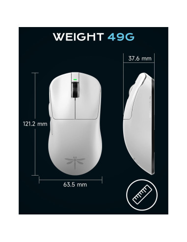 Ratón Gaming Inalámbrico VGN F1 Pro - 49g, 26K DPI, 6 Botones