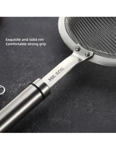 Colador de Malla Fina SUNWUKIN 8.5 cm Acero Inoxidable