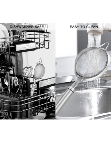 Colador de Malla Fina SUNWUKIN 8.5 cm Acero Inoxidable