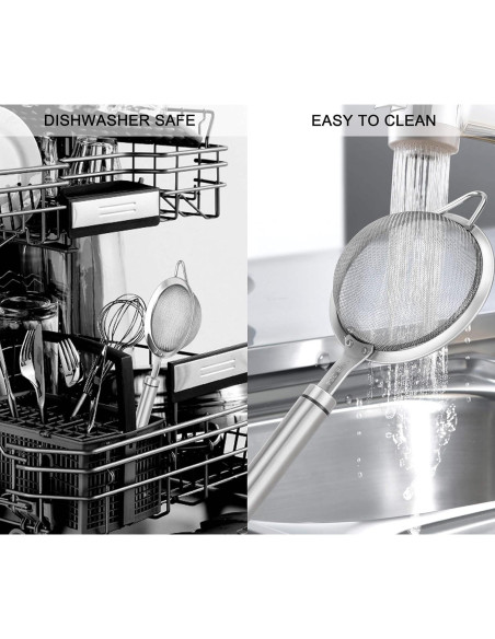 Colador de Malla Fina SUNWUKIN 8.5 cm Acero Inoxidable