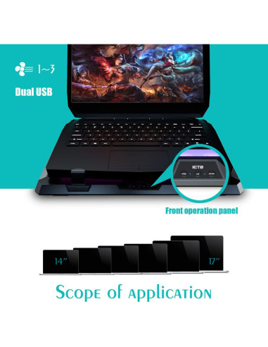 Almohadilla de Enfriamiento IETS GT300 para Laptop 14-17"