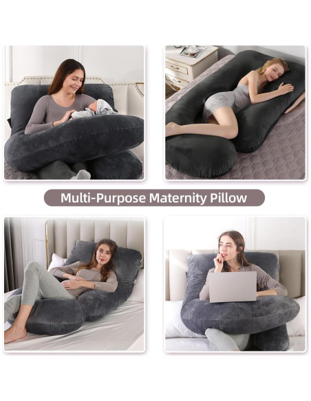 Almohada de Embarazo HychYAYA Forma de U+C 152.4x71.1cm