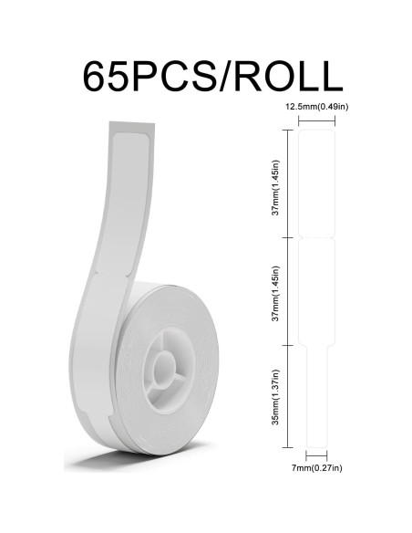 Cinta de Etiqueta de Cable INeedIt D11 3 Rollos Adhesiva Blanca