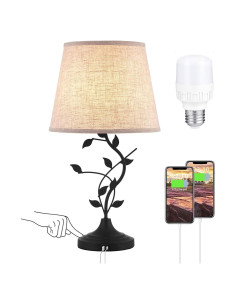 Lámpara de Mesa Táctil USB Kakanuo Beige Regulable 3 Niveles