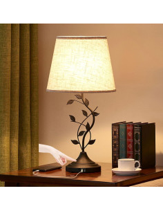 Lámpara de Mesa Táctil USB Kakanuo Beige Regulable 3 Niveles 2