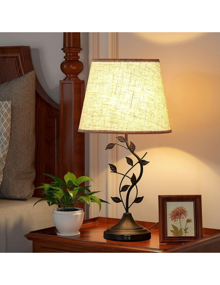 Lámpara de Mesa Táctil USB Kakanuo Beige Regulable 3 Niveles