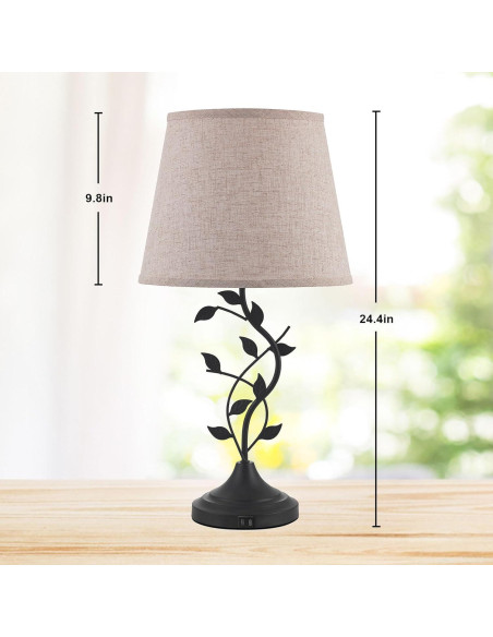 Lámpara de Mesa Táctil USB Kakanuo Beige Regulable 3 Niveles