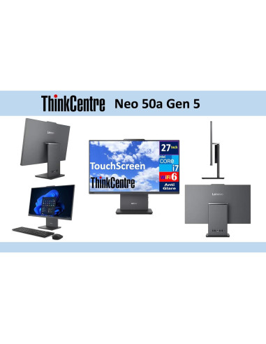 Lenovo ThinkCentre Neo 50a Gen 5 Todo-en-Uno 27" FHD Táctil i7-13620H 16GB 512GB