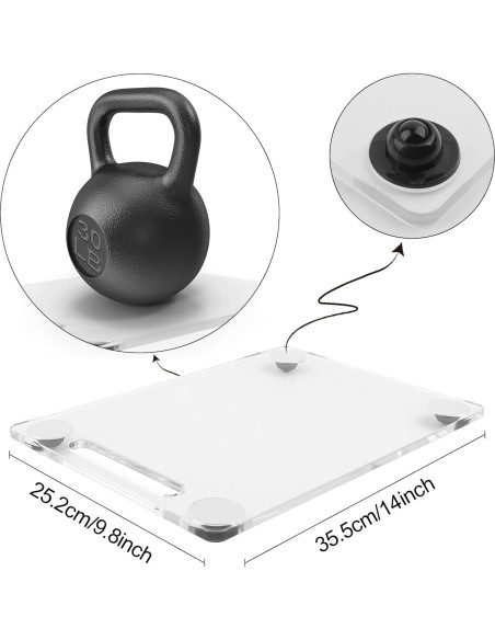 Deslizador de electrodomésticos Aromeili 9.8x14" Acrílico Transparente
