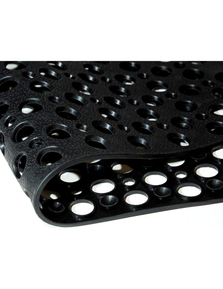 Alfombrilla de baño antideslizante Mantto 40x89 cm negra