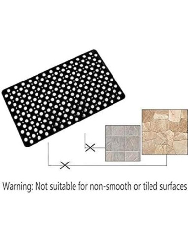 Alfombrilla de baño antideslizante Mantto 40x89 cm negra