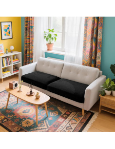 Funda de Cojín Reversible Hokway Negro Pequeño 2PC 2