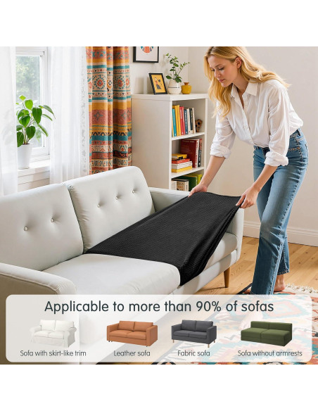 Funda de Cojín Reversible Hokway Negro Pequeño 2PC