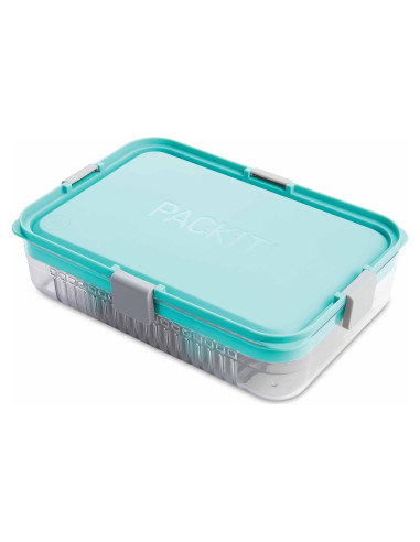 Contenedor de Almacenamiento PackIt Mod Grande Bento 1.89L Verde Menta