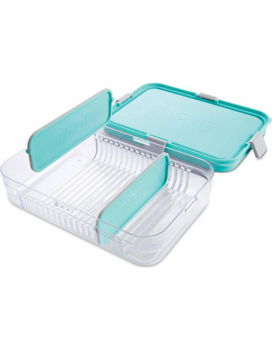 Contenedor de Almacenamiento PackIt Mod Grande Bento 1.89L Verde Menta