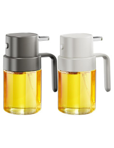 YARRAMATE Pulverizador de Aceite 200 ML 2 Pcs Blanco y Negro