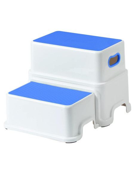 Escalera de 2 Pasos Victostar Antideslizante Azul para Niños