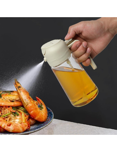 Paquete de 2 pulverizadores de aceite Rngeo 500ml vidrio