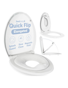 Asiento de Inodoro Alargado Jool Baby con Orinal y Cierre Lento
