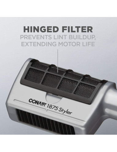 Secador de cabello Conair 3 en 1 1875W con 3 accesorios