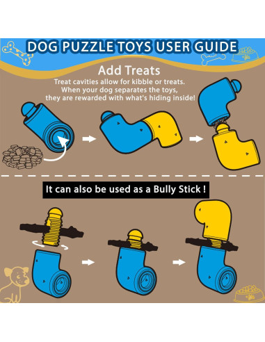 Juguete de Rompecabezas Interactivo para Perros YZHDUXIU - 2 Piezas