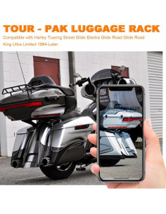 Portaequipajes Eumti Air Wing Negro para Harley Touring 1984-2025 2