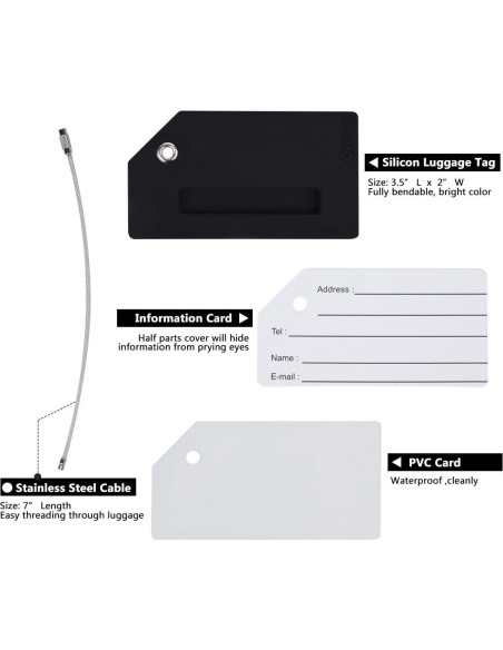 Etiqueta de Equipaje de Silicona Ovener 2Pack - Colores Brillantes