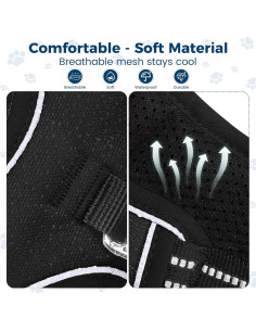 Arnés para Perros Funfox Ajustable Sin Tirones Negro S 2
