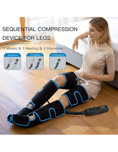 Masajeador de Piernas CINCOM CM-080A-BU con Calor y Compresión