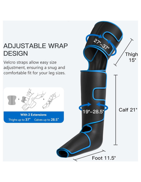Masajeador de Piernas CINCOM CM-080A-BU con Calor y Compresión