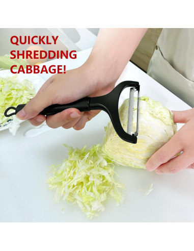 Pelador de Verduras LHS 200804 Acero Inoxidable Negro