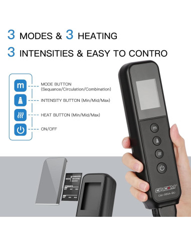 Masajeador de Piernas CINCOM CM-080A-BU con Calor y Compresión