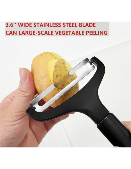 Pelador de Verduras LHS 200804 Acero Inoxidable Negro