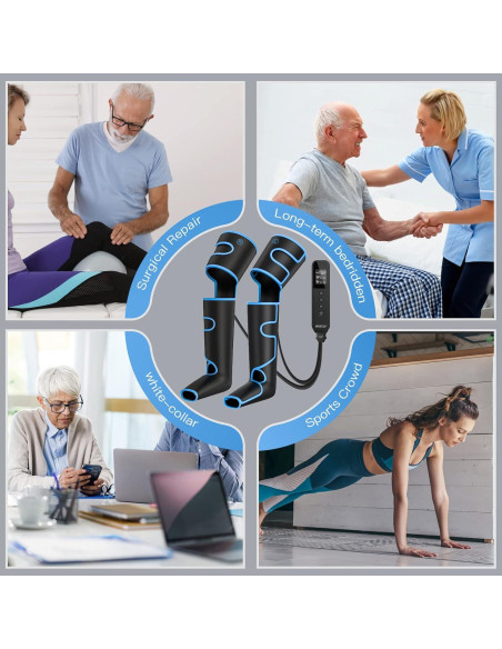 Masajeador de Piernas CINCOM CM-080A-BU con Calor y Compresión