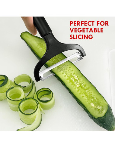 Pelador de Verduras LHS 200804 Acero Inoxidable Negro