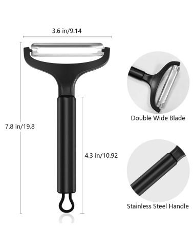 Pelador de Verduras LHS 200804 Acero Inoxidable Negro