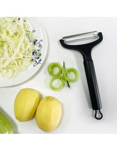 Pelador de Verduras LHS 200804 Acero Inoxidable Negro
