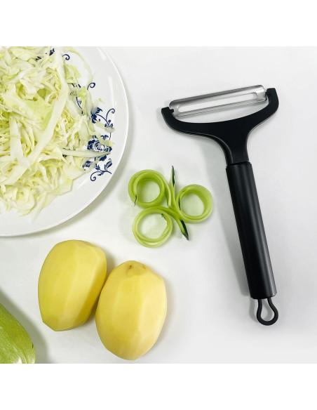 Pelador de Verduras LHS 200804 Acero Inoxidable Negro