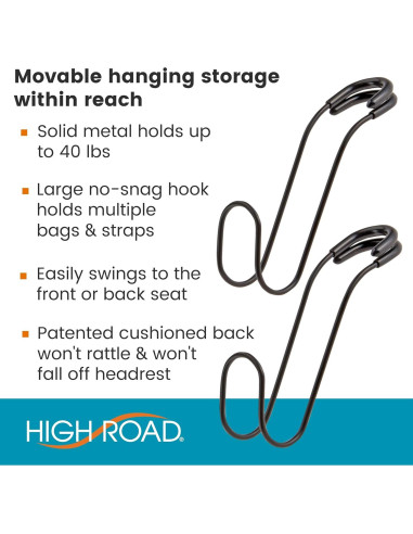 Ganchos Contour Car High Road - Soporte para Bolsas 18 kg