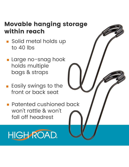 Ganchos Contour Car High Road - Soporte para Bolsas 18 kg