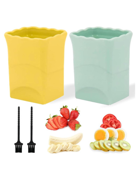 Cortadores de Frutas y Huevos GZMAISULEE - 2 Piezas Acero Inoxidable