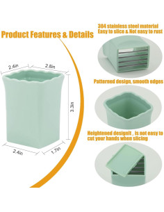 Cortadores de Frutas y Huevos GZMAISULEE - 2 Piezas Acero Inoxidable 2