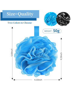 Esponja de Lufa Exfoliadora Farmoga 4Pack 50g Azul Negro 2