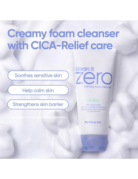 Limpiador Espumoso Calmante BANILA CO 150ml - Vegano y Hipoalergénico